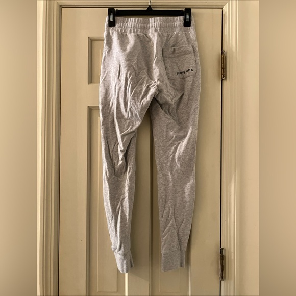 Ivory Ella Gray joggers women Embroidered Size XSM Tie - Picture 9 of 10